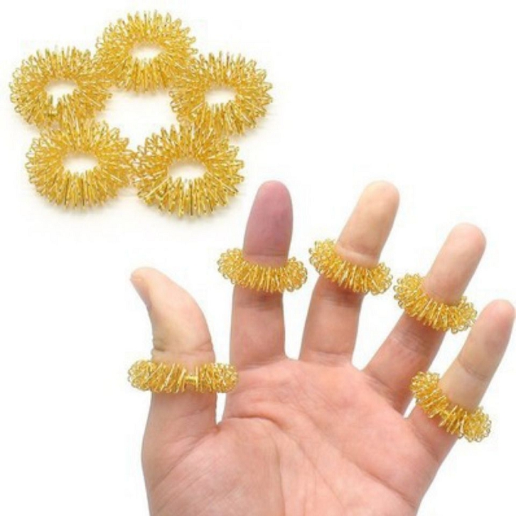 Heng Sheng Carbon Steel Wire Formed Relieve Stress Massagers Electrostatic Acupuncture Toe Finger Rings